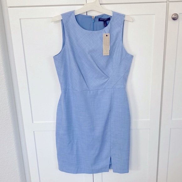 BANANA REPUBLIC Sheath‎ Women's Dress Chambray Blue Size 00P NWT - Picture 5 of 7
